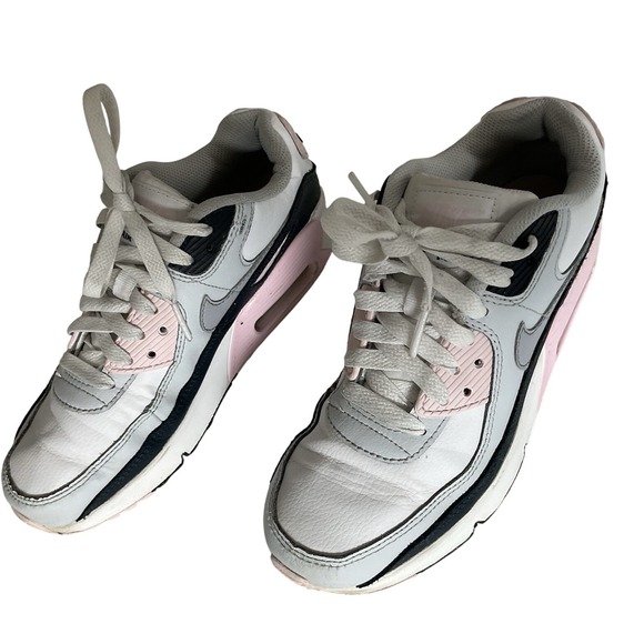 Nike Other - Nike Air Max 90 Shoes Youth Size 3.5Y HF6358-104 Leather Running Pink